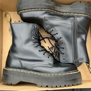 Doc Marten Jadon Platform leather boots w/ zipper